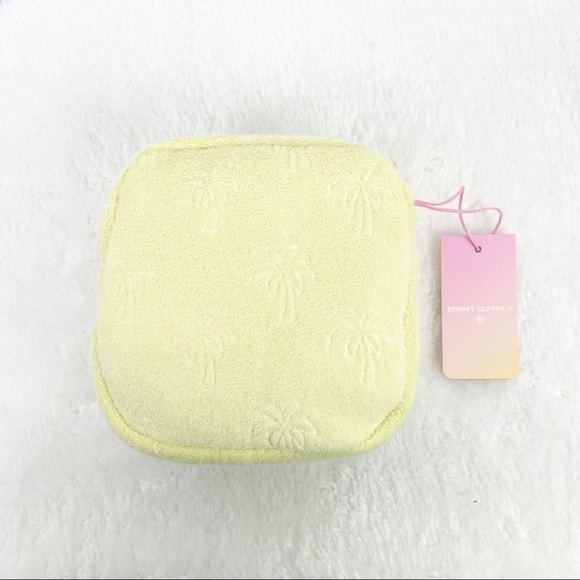 💛🌴 Stoney Clover Lane x Target Yellow Terry Palm Tree Mini Square Pouch 🌴💛 - Picture 5 of 8